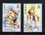 Gibraltar 1981 Europa Folklore (Hercules) set of 2 fine used SG 444-45, stamps on , stamps on  stamps on europa, stamps on  stamps on mythology