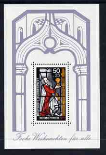 Germany - West 1977 Christmas m/s unmounted mint SG MS1845, stamps on christmas, stamps on stained glass