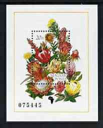 Hungary 1990 African Flowers m/s unmounted mint SG MS3972, stamps on , stamps on  stamps on flowers