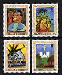 Samoa 1980 Christmas set of 4 unmounted mint SG 579-82, stamps on , stamps on  stamps on christmas, stamps on  stamps on trees