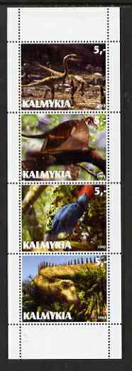 Kalmikia Republic 2003 Dinosaurs perf set of 4 values unmounted mint, stamps on , stamps on  stamps on dinosaurs