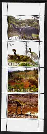 Chuvashia Republic 2003 Dinosaurs perf set of 4 values unmounted mint, stamps on , stamps on  stamps on dinosaurs