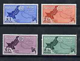 Pakistan 1960 Maps perf set of 4 unmounted mint, SG 108-11*, stamps on , stamps on  stamps on maps