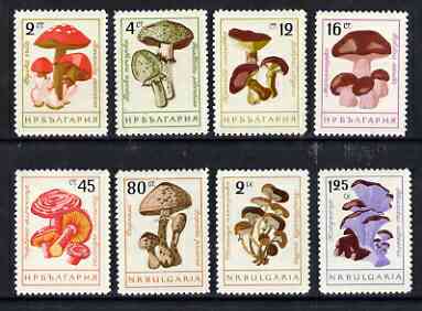 Bulgaria 1962 Fungi perf set of 8 unmounted mint, SG 1274-81, stamps on fungi