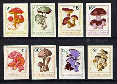 Bulgaria 1962 Fungi imperf set of 8 unmounted mint, as SG 1274-81, stamps on , stamps on  stamps on fungi