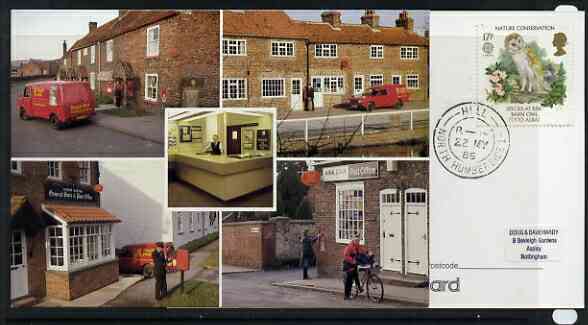 Postcard - Great Britain 1986 Picturesque Rural Post Offices postcard (NEPR 18) used with first day of sale cancel