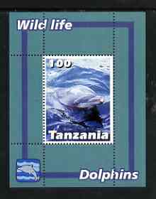 Tanzania 2003 Wild Life - Dolphins perf souvenir sheet unmounted mint, stamps on , stamps on  stamps on dolphins, stamps on  stamps on animals, stamps on  stamps on marine life