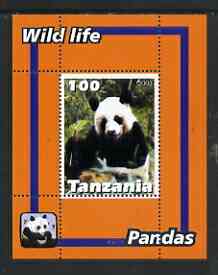 Tanzania 2003 Wild Life - Pandas perf souvenir sheet unmounted mint, stamps on , stamps on  stamps on animals, stamps on  stamps on bears, stamps on  stamps on pandas