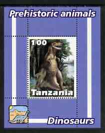 Tanzania 2003 Prehistoric Animals perf souvenir sheet unmounted mint, stamps on dinosaurs