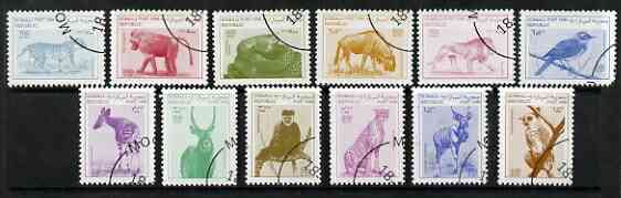 Somalia 1998 Animals perf def set 12 values complete cto used*, stamps on animals, stamps on birds, stamps on reptiles, stamps on snakes, stamps on lions, stamps on cats, stamps on apes, stamps on , stamps on snake, stamps on snakes, stamps on 