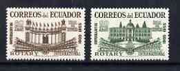 Ecuador 1955 50th Anniversary of Rotary International perf set of 2 unmounted mint, SG 1033-34, stamps on , stamps on  stamps on rotary