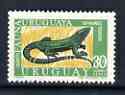 Uruguay 1970-71 Teju Lizard 30p unmounted mint, SG 1416, stamps on animals, stamps on reptiles, stamps on lizards