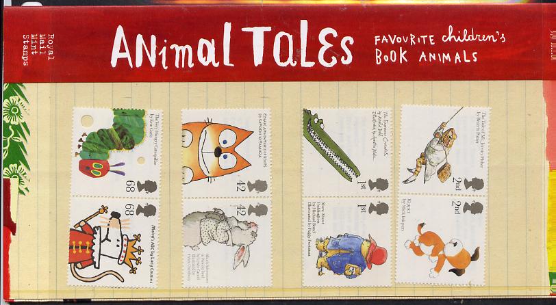 Great Britain 2006 Animal Tales perf set of 8 (4 se-tenant pairs) in official presentation pack unmounted mint SG 2589-96, stamps on , stamps on  stamps on animals, stamps on  stamps on literature, stamps on  stamps on children, stamps on  stamps on fairy tales, stamps on  stamps on 