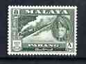 Malaya - Pahang 1957 East Coast Railway 8c (from def set) unmounted mint, SG 79, stamps on , stamps on  stamps on railways