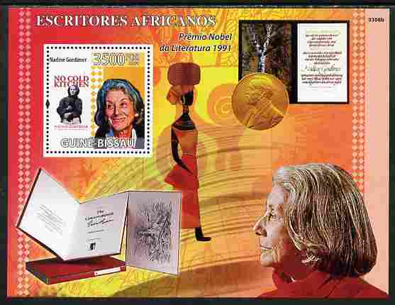 Guinea - Bissau 2009 Writers of Africa perf s/sheet unmounted mint Yv 453, Mi 694, stamps on personalities, stamps on literature, stamps on women, stamps on nobel