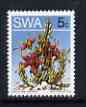 South West Africa 1973 Succulent - Caralluma lugardii 5c P14 x 13.5 unmounted mint, SG 245b, stamps on flowers, stamps on cacti