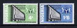 Nigeria 1969 Inauguration of Philatelic Service perf set of 2 unmounted mint, SG 215-16*, stamps on postal, stamps on post office