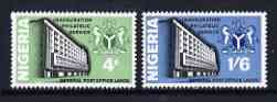 Nigeria 1969 Inauguration of Philatelic Service perf set of 2 unmounted mint, SG 215-16*, stamps on , stamps on  stamps on postal, stamps on  stamps on post office