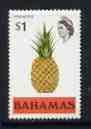 Bahamas 1972 Pineapple $1 (CA upright wmk def set) unmounted mint, SG 398, stamps on , stamps on  stamps on fruit, stamps on  stamps on pineapples