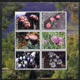 Tatarstan Republic 2003 Fungi perf sheetlet containing set of 6 values unmounted mint, stamps on , stamps on  stamps on fungi