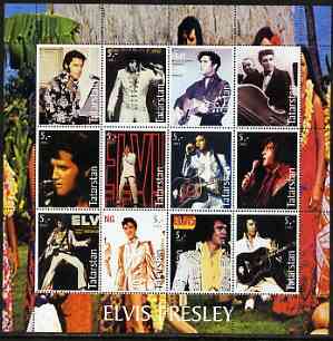 Tatarstan Republic 2003 Elvis Presley perf sheetlet containing set of 12 values unmounted mint, stamps on films, stamps on cinema, stamps on elvis, stamps on music, stamps on pop