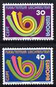 Liechtenstein 1973 Europa perf set of 2 unmounted mint, SG 576-77, stamps on europa