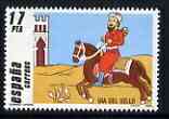 Spain 1984 Stamp Day 17pta featuring Arab Courier on horseback unmounted mint SG 2787*, stamps on , stamps on  stamps on horses, stamps on  stamps on postal, stamps on  stamps on postman