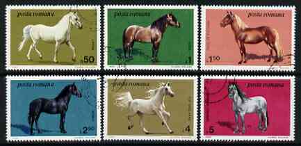 Rumania 1984 Horses set of 6 fine cto used, SG 4883-88*, stamps on , stamps on  stamps on horses