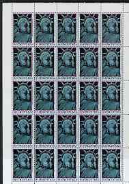 St Vincent 1986 Statue of Liberty Centenary $2.50 in complete unmounted mint sheet of 25, SG 1042, stamps on , stamps on  stamps on monuments, stamps on  stamps on statues, stamps on  stamps on americana, stamps on  stamps on civil engineering, stamps on  stamps on 