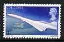 Great Britain 1969 First Flight of Concorde 4d with yellow-orange omitted,  'Maryland' perf forgery 'unused', as SG 784b - the word Forgery is either handstamped or printed on the back and comes on a presentation card with descriptive notes, stamps on , stamps on  stamps on maryland, stamps on  stamps on forgery, stamps on  stamps on forgeries