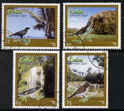 Cuba 1997 Birds complete perf set of 4 values cto used*, stamps on , stamps on  stamps on birds