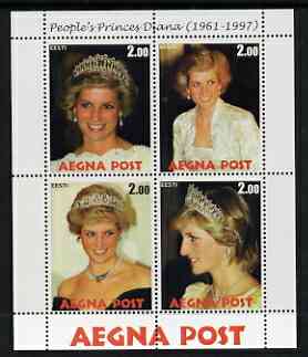 Estonia 1998 People's Princess Diana perf sheetlet containing 4 values unmounted mint, stamps on , stamps on  stamps on royalty, stamps on  stamps on personalities, stamps on  stamps on diana