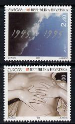 Croatia 1995 Europa - Peace & Freedom set of 2 unmounted mint SG 350-51, stamps on europa, stamps on peace, stamps on weather