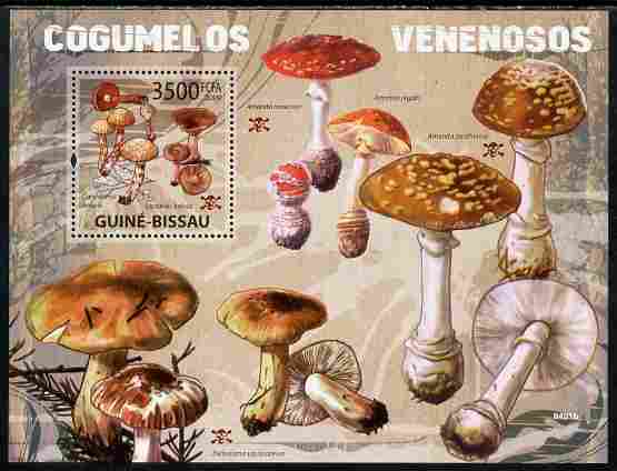 Guinea - Bissau 2009 Poisonous Mushrooms perf s/sheet unmounted mint Yv 454, stamps on fungi