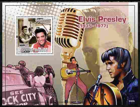 Guinea - Bissau 2009 Elvis presley perf s/sheet unmounted mint Yv 458, stamps on personalities, stamps on elvis, stamps on music, stamps on films, stamps on cinema, stamps on movies, stamps on pops, stamps on rock