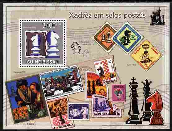 Guinea - Bissau 2009 Chess on Stamps perf s/sheet unmounted mint Yv 460, stamps on , stamps on  stamps on chess, stamps on  stamps on stamponstamp, stamps on  stamps on stamp on stamp