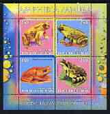 Benin 2003 World Fauna #19 - Frogs & Toads perf sheetlet containing 4 values unmounted mint, stamps on animals, stamps on amphibians, stamps on frogs, stamps on toads