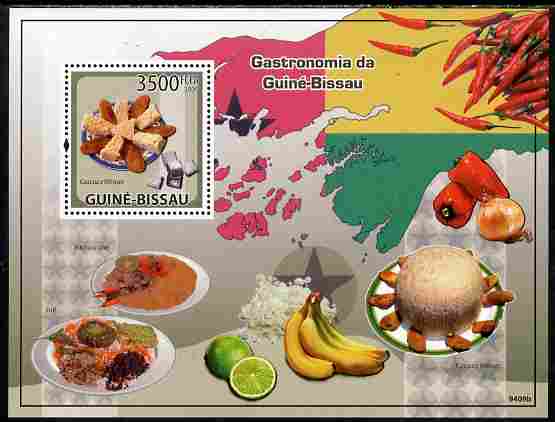 Guinea - Bissau 2009 Gastronomy perf s/sheet unmounted mint Yv 461, stamps on food, stamps on fruit