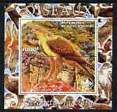 Ivory Coast 2003 Birds - Eagle composite perf sheetlet containing 1 value + 1 label with Scouts Logo, unmounted mint, stamps on birds, stamps on scouts, stamps on birds of prey, stamps on eagle