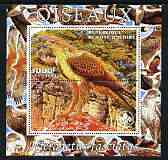 Ivory Coast 2003 Birds - Eagle composite perf sheetlet containing 1 value + 1 label with Scouts Logo, unmounted mint, stamps on , stamps on  stamps on birds, stamps on  stamps on scouts, stamps on  stamps on birds of prey, stamps on  stamps on eagle