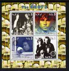 Eritrea 2003 The Doors (pop group) perf sheetlet containing set of 4 values each with Rotary International Logo unmounted mint, stamps on , stamps on  stamps on personalities, stamps on  stamps on entertainments, stamps on  stamps on music, stamps on  stamps on pops, stamps on  stamps on rotary