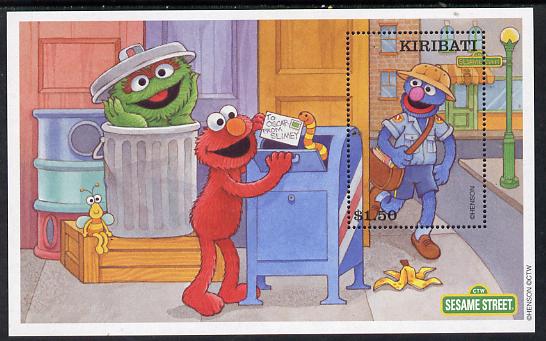 Kiribati 2000 Sesame Street perf m/sheet unmounted mint SG MS608, stamps on children, stamps on  tv , stamps on postman
