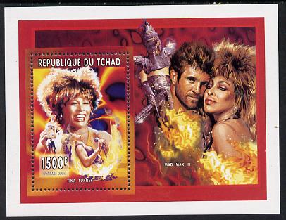 Chad 1996 Entertainers - Tina Turner perf m/sheet unmounted mint. Note this item is privately produced and is offered purely on its thematic appeal. , stamps on , stamps on  stamps on personalities, stamps on  stamps on women, stamps on  stamps on films, stamps on  stamps on cinema, stamps on  stamps on movies, stamps on  stamps on music, stamps on  stamps on pops, stamps on  stamps on rock