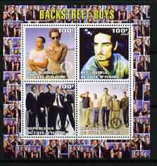 Ivory Coast 2003 Backstreet Boys perf sheetlet containing set of 4 values each with Rotary International Logo unmounted mint, stamps on personalities, stamps on entertainments, stamps on music, stamps on pops, stamps on rotary, stamps on 