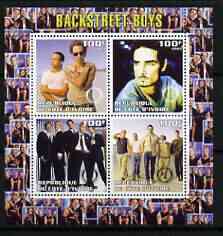 Ivory Coast 2003 Backstreet Boys perf sheetlet containing set of 4 values each with Rotary International Logo unmounted mint, stamps on , stamps on  stamps on personalities, stamps on  stamps on entertainments, stamps on  stamps on music, stamps on  stamps on pops, stamps on  stamps on rotary, stamps on  stamps on 