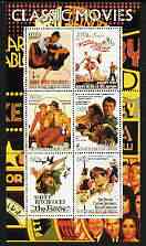 Benin 2003 Classic Movie (Posters) #2 perf sheetlet containing set of 6 values unmounted mint, stamps on , stamps on  stamps on films, stamps on  stamps on entertainments, stamps on  stamps on cinema, stamps on  stamps on 