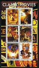 Eritrea 2003 Classic Movie (Posters) #1 perf sheetlet containing set of 6 values unmounted mint, stamps on films, stamps on entertainments, stamps on cinema, stamps on 