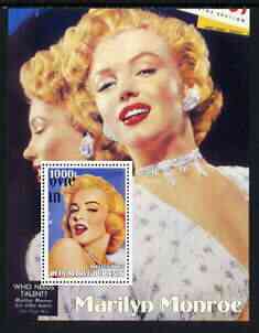 Benin 2003 Marilyn Monroe perf m/sheet (Movie Fan Magazine) unmounted mint, stamps on , stamps on  stamps on marilyn monroe, stamps on  stamps on films, stamps on  stamps on cinema, stamps on  stamps on entertainments, stamps on  stamps on women