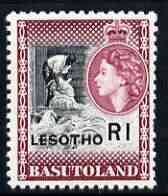 Lesotho 1966 Mohair (Shearing Angora Goats) 1r (wmk Block CA) unmounted mint, SG 120B