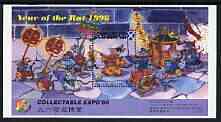 Easdale 1996 Chinese New Year - Year of the Rat perf m/sheet unmounted mint, with Collectable Expo '96 imprint, stamps on , stamps on  stamps on animals, stamps on  stamps on rats, stamps on  stamps on rodents, stamps on  stamps on stamp exhibitions, stamps on  stamps on lunar, stamps on  stamps on lunar new year